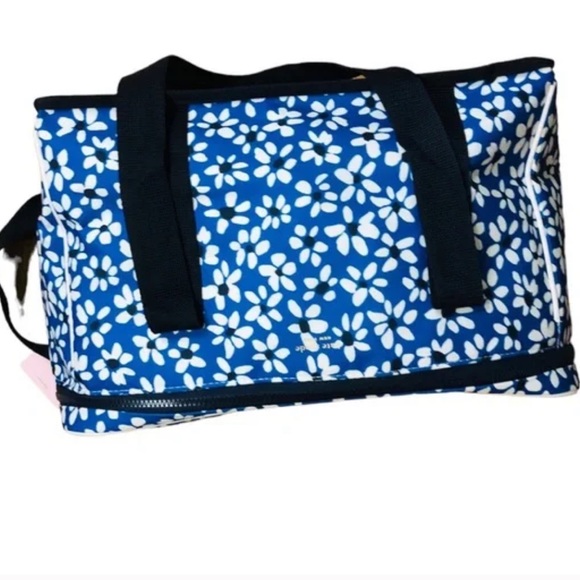 Kate spade white flower floral blue marina cooler bag. New with tags - Picture 3 of 4